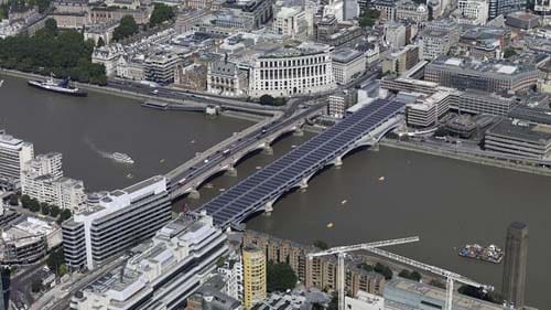 Foto aerea del puente de Blackfriars